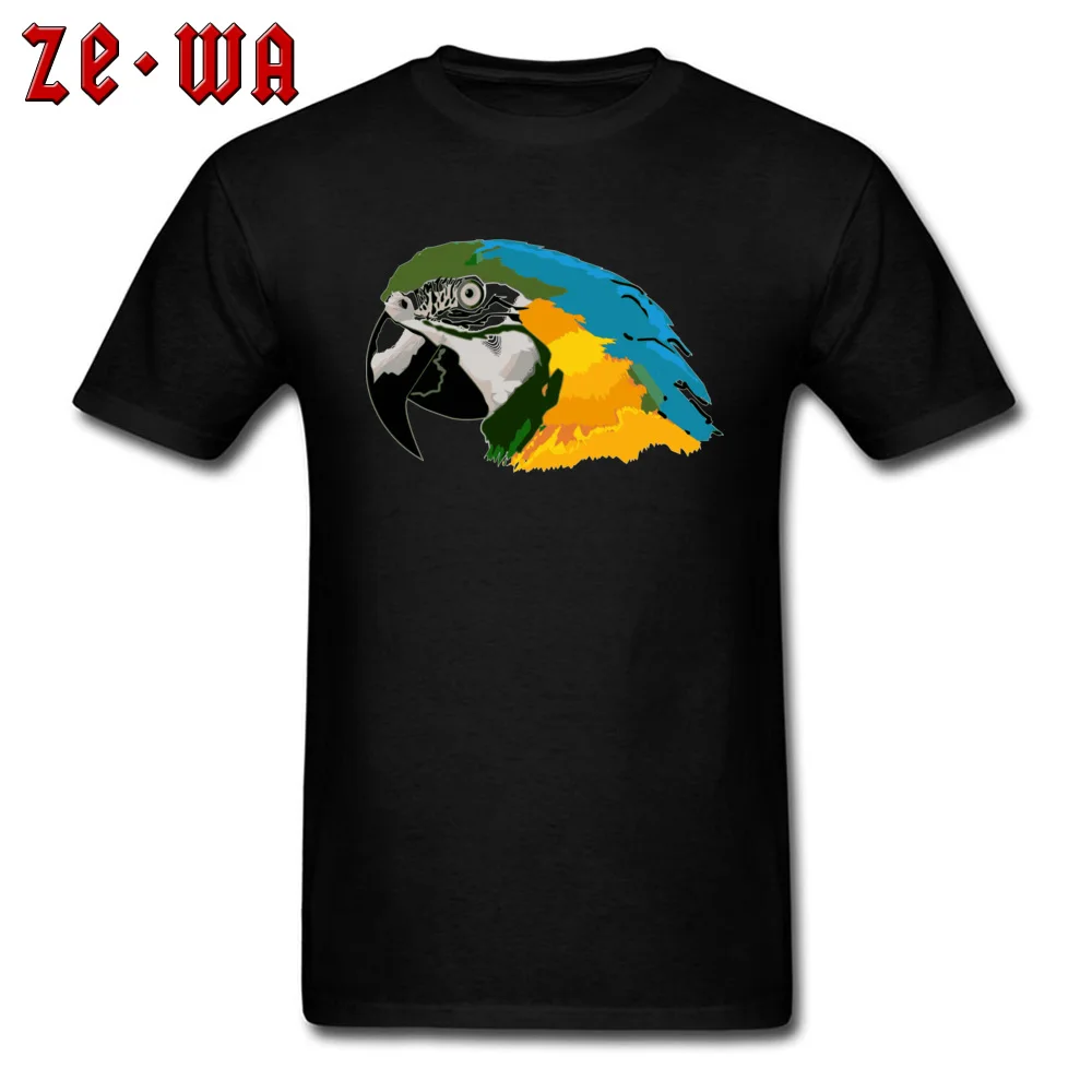 Мужская серая футболка хлопковая с принтом ара попугая одежда для подарка на