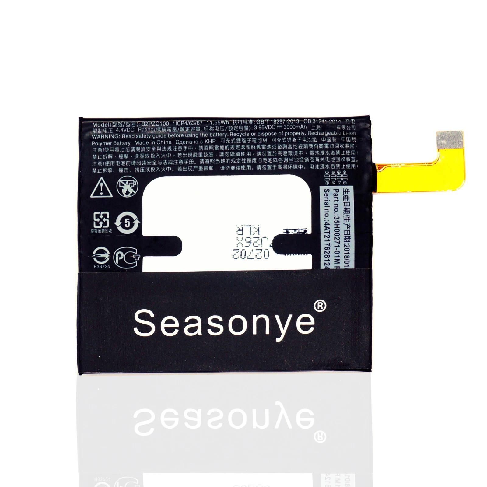 Seasonye 3000mAh / 11.55Wh B2PZC100 батарея для телефона HTC U 3U U11 601HT Sprint 2PZC5 батарея|Аккумуляторы