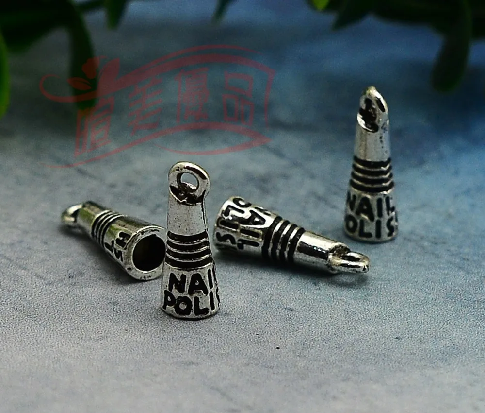 

30pcs/lot--16x16mm, Antique silver plated Nail Polish charms,DIY supplies,Jewelry accessories