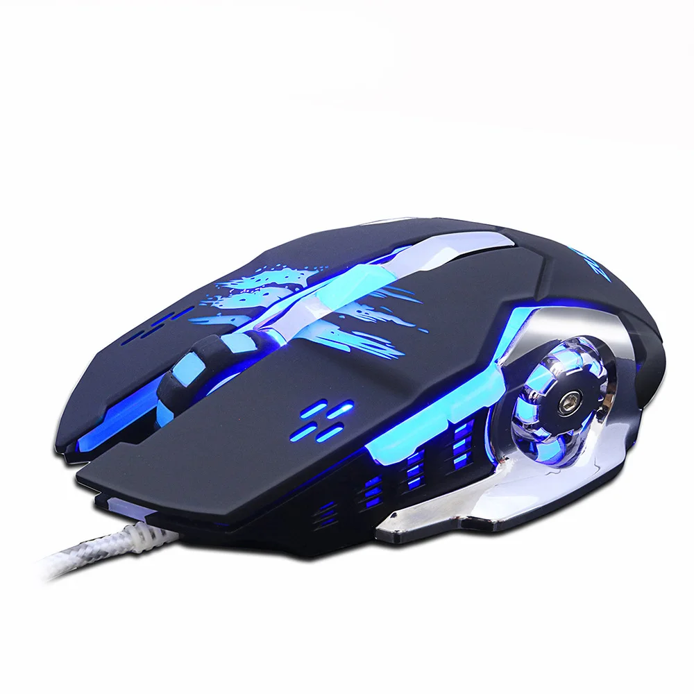 ZUOYA, игровая мышь, профессиональная геймерская мышь, Проводная оптическая мышь, регулируемая, 3200 dpi, светодиодный, USB Мышь для игр, ноутбука, компьютера - Цвет: Black MMR4