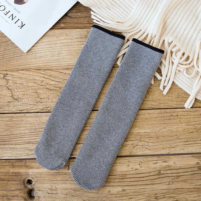 gray 1 pair BllooBeell толстые теплые зимние женские носки вельветовые Модные блестящие золотые/носки серебристого цвета для женщин и девочек Хлопковое Повседневное платье, носки - Цвет: gray 1 pair