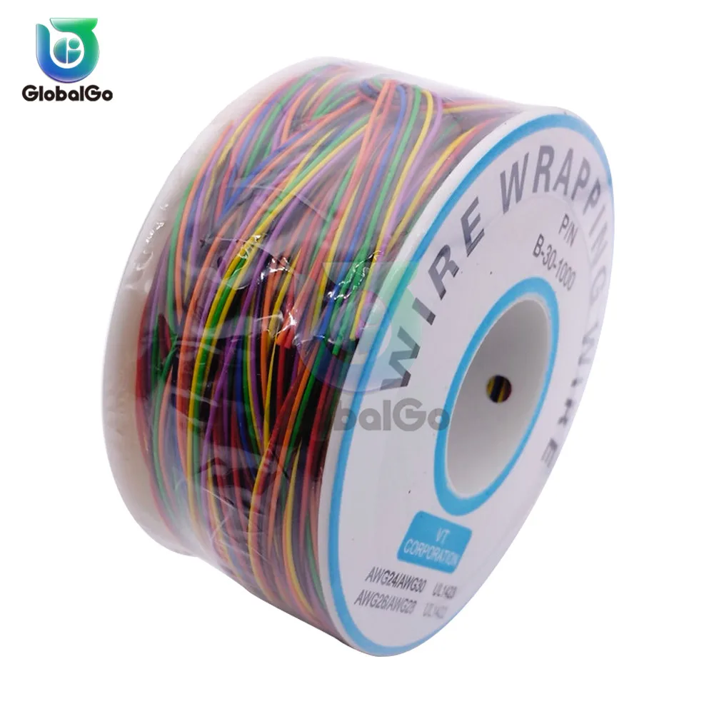 

B-30-1000 280m Electronic Conductor Wire Connector 30AWG Wrapping Wire Tin Plated Copper Cable Breadboard Jumper Line