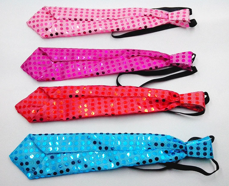 Блестки светодиодный свет шеи галстук вверх галстук-бабочка вечерние мигание