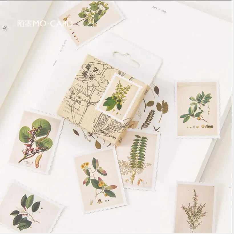 45 шт./кор. Творческий ботаника Мини бумажные наклейки украшения diy Дневник стикер
