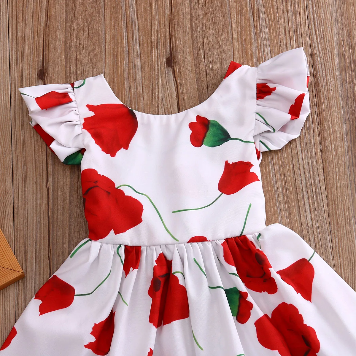 Новинка 2017 года Летнее Детское мини-платье с бантом на спине для маленьких