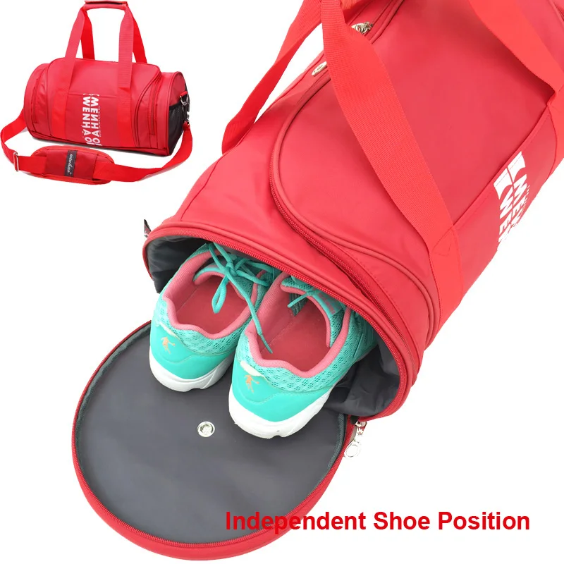 Red Shoe M5 Gym Bag, Duffel Bag, Sports Gym Bag for Women and Men with Shoe Compartment - Цвет: Red Shoe M5