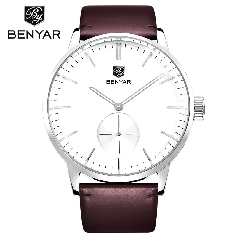 Benyar 2019 модные кварцевые часы мужские Лидирующий бренд Роскошные деловые