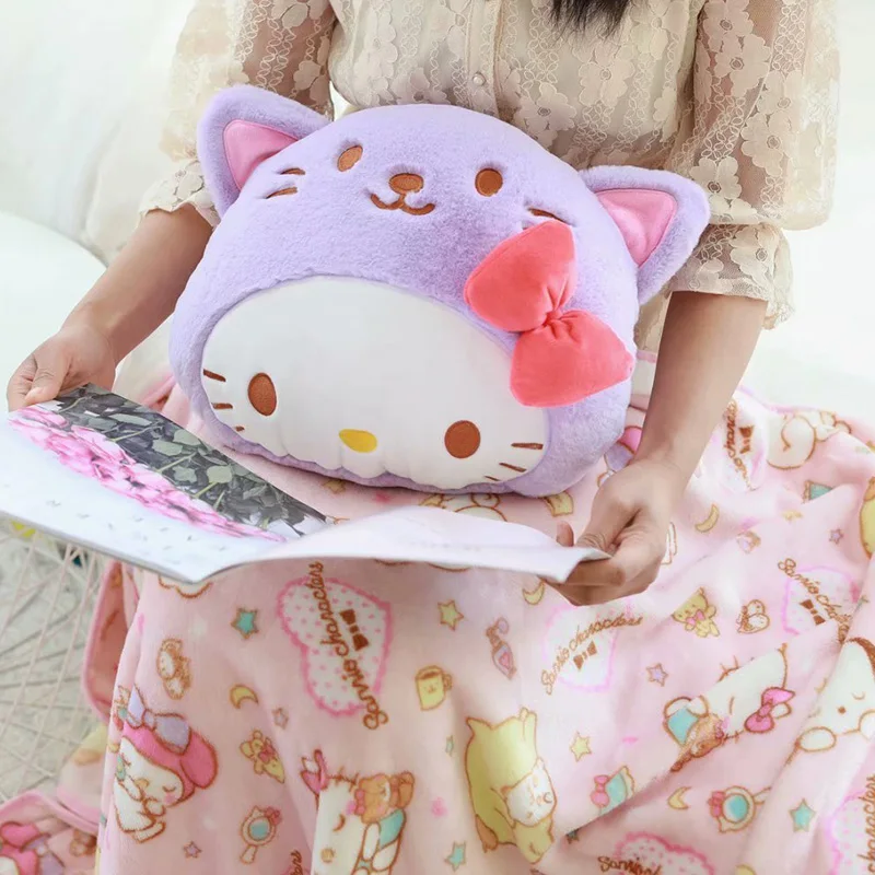 1 шт. 40 см Cinnamoroll пудинг собака Мелодия Близнецы Звезда Мягкая плюшевая подушка+ Коралловое бархатное одеяло мягкая игрушка романтический подарок