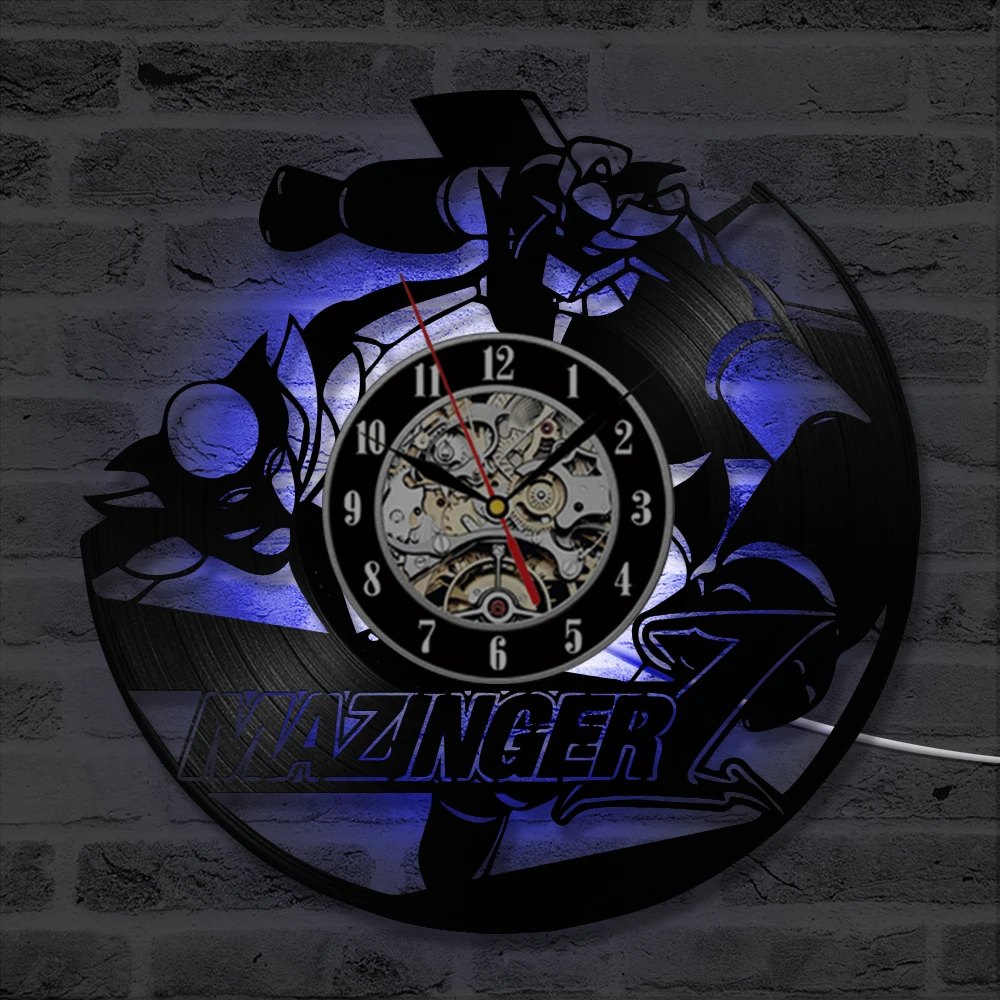 Mazinger CD виниловые часы для записи круглый полый Настенный Дизайн Подвесные