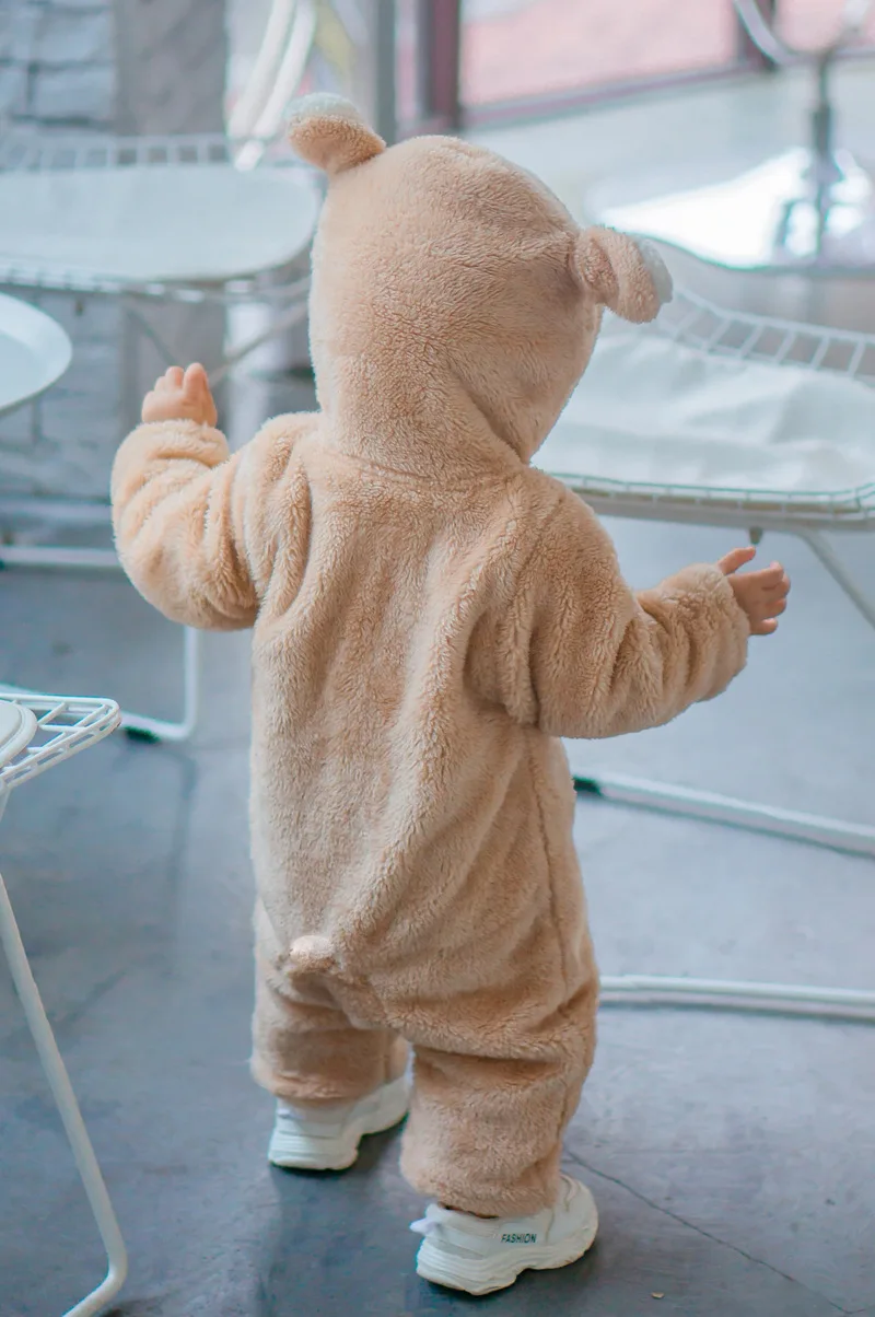 Утепленный комбинезон для маленьких девочек comoleece новый зимний теплый с