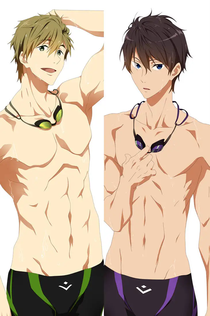 Аниме Dakimakura Body FREE! IWatobi Плавание клуб 150x50 см 100x35 см подушка чехол Обложка манга-1 шт - Цвет: Красный