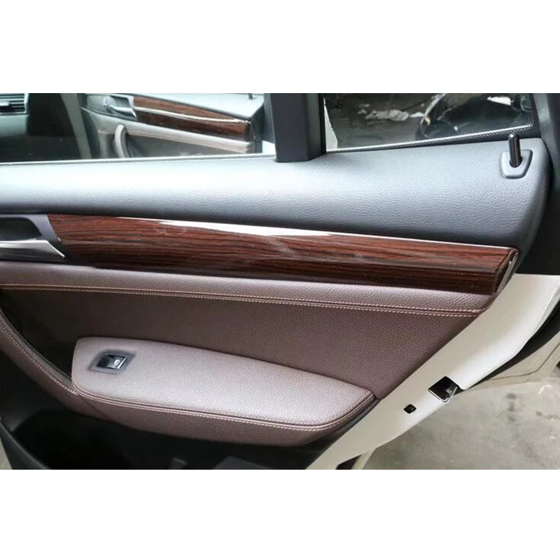 4 шт. внутренняя дверная полоса цвета древесины для BMW X3 F25 2011 2014 и X4 F26 2015 2017|cover for