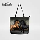 Dispalang сумки для покупок с принтом, многоразовая женская сумка с изображением лошади, шоппер, большая емкость, сумки для покупок