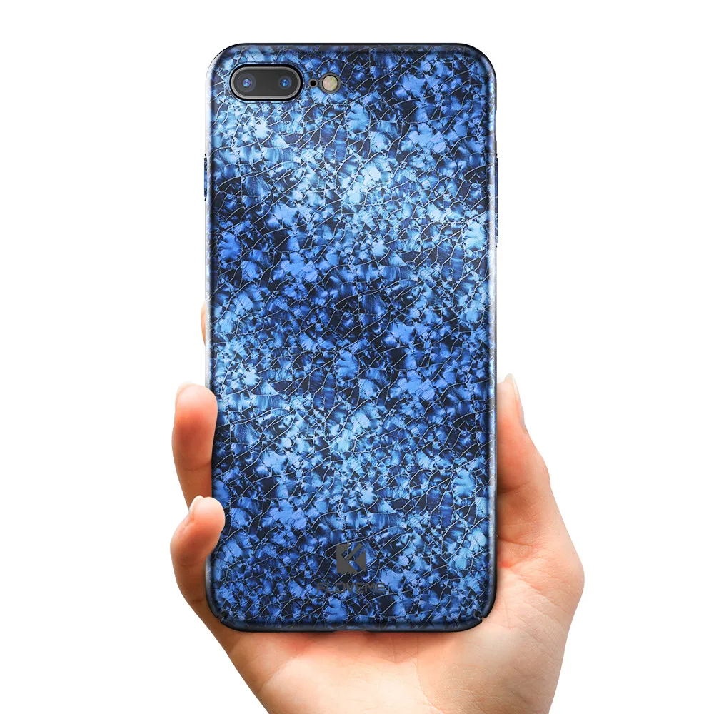 Floveme Телефонные Чехлы для iPhone 6 7 Роскошные Жесткий ПК Пластик лед трещина телефон