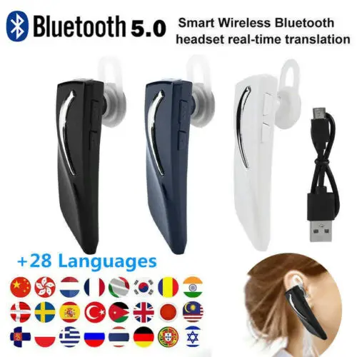 Портативные наушники переводчик умный беспроводной Bluetooth переводная гарнитура