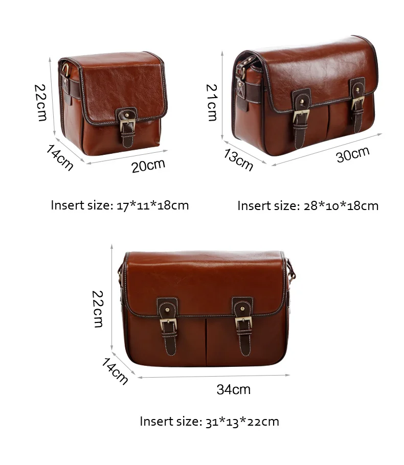 Roadfisher PU Leather Vintage DSLR Photography Travel Camera Bag Shoulder Messenger Insert Case For Canon Nikon Sony Pentax | Электроника