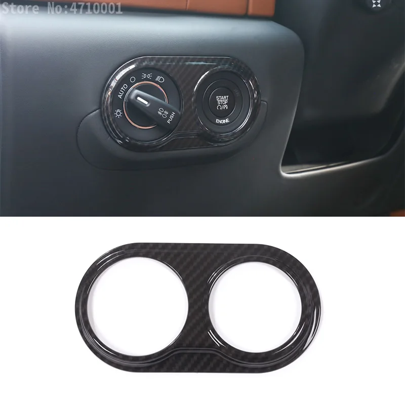 

Carbon Fiber Style ABS Chrome For Maserati Levante 2016 Car-Styling Car Front Headlight Switch Frame Cover Trim Sticker