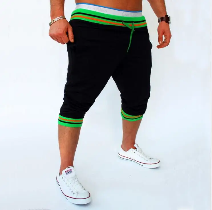 2017 Men's Short Soft Men Homewear with Pocket Casual Solid Elastic Waist Shorts Leisure Trunks Slim Straight Bermuda #A0 | Мужская