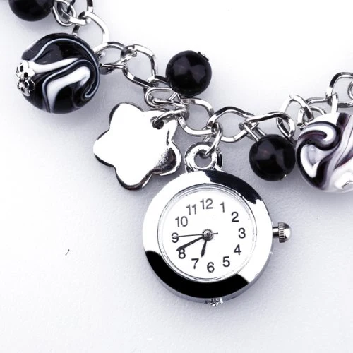 Новинка Лидер продаж bracciale OROLOGIO ДА POLSO al Quarzo Rotondo perline acrilico Nero Moda | Электроника