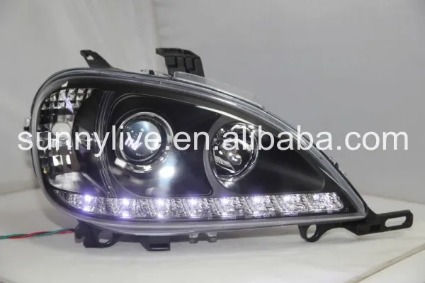 1998-2005 год для Mercedes-Benz W163 ML320 ML350 ML430 ML450 светодиодный черный цвет фары