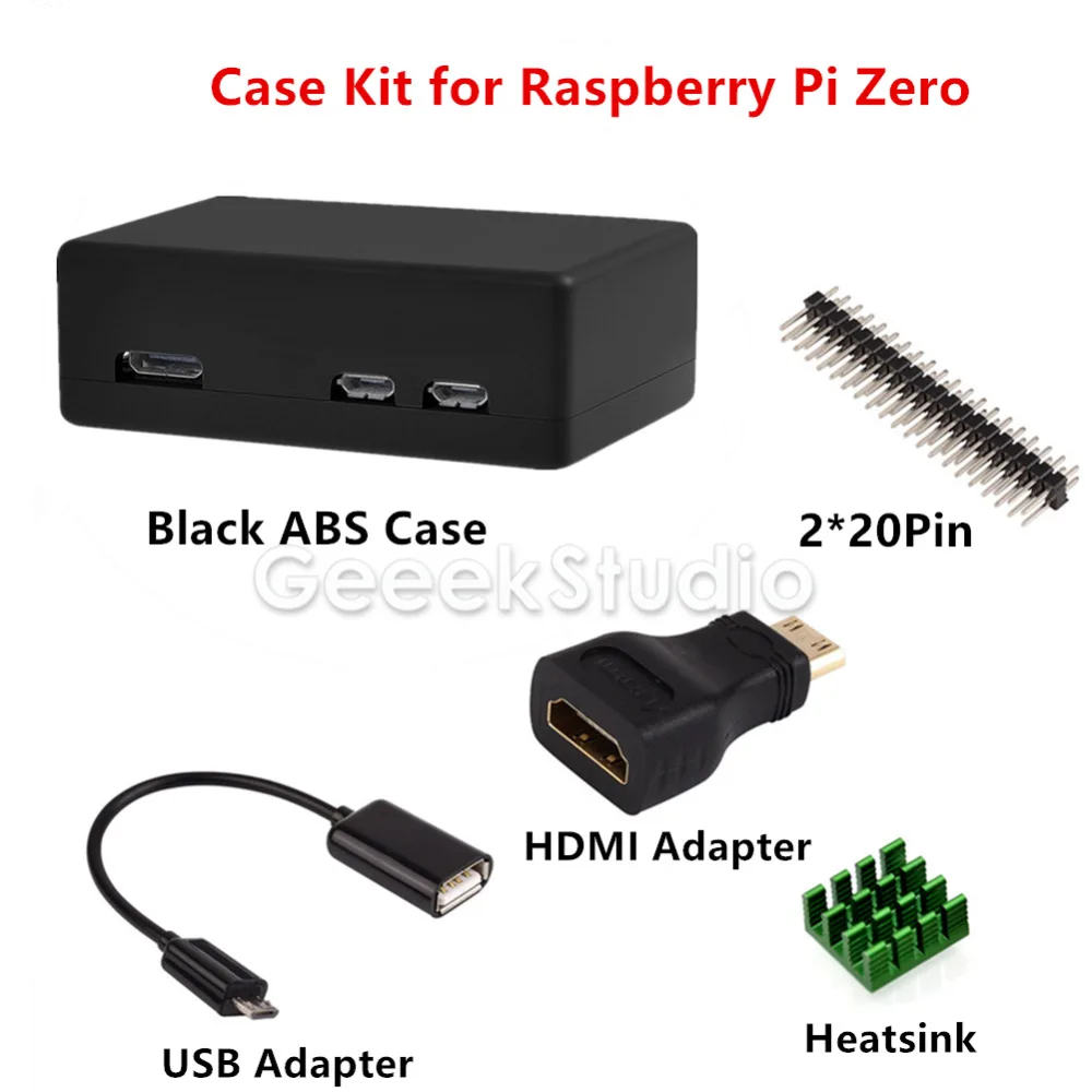 Черный корпус корпуса КОРПУСА комплект с радиатором USB кабелем мини HDMI адаптером