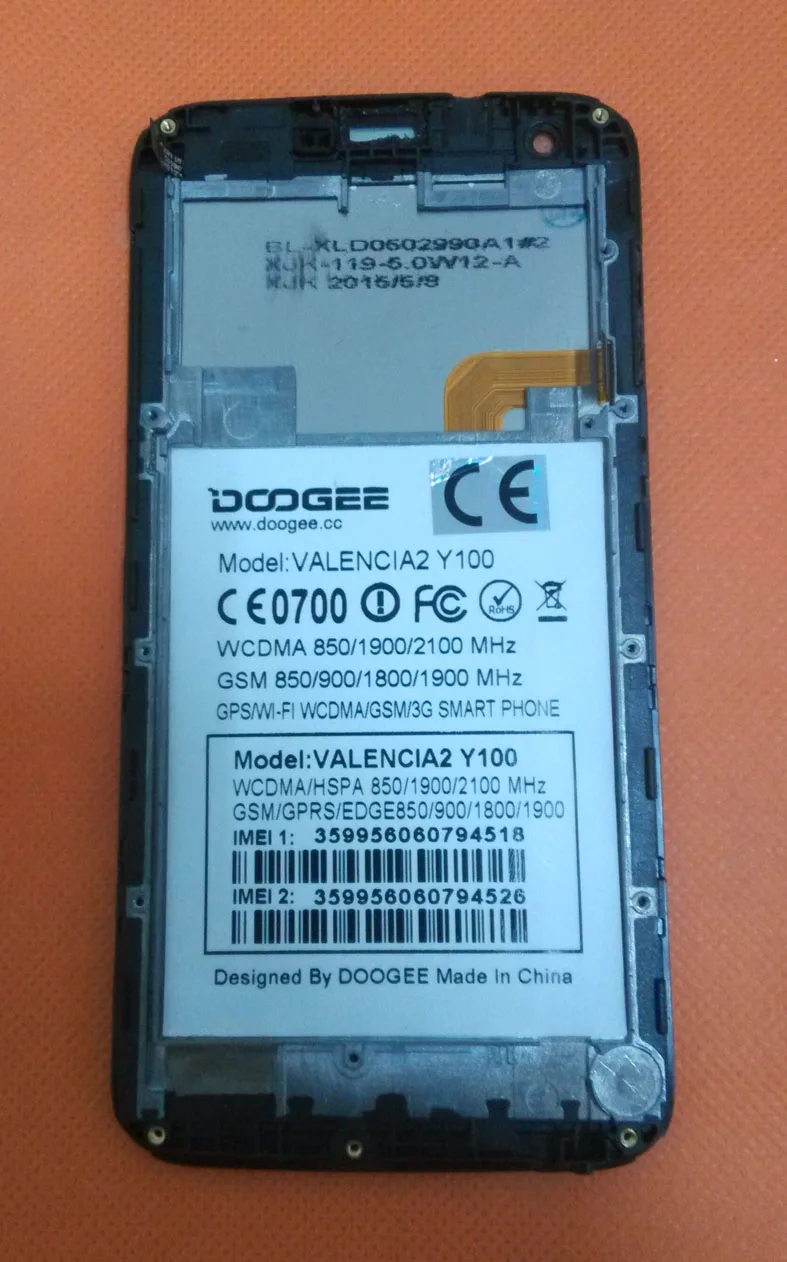 Старый оригинальный сенсорный экран и ЖК-дисплей + рамка в сборе для Doogee Y100 Valencia 2 5