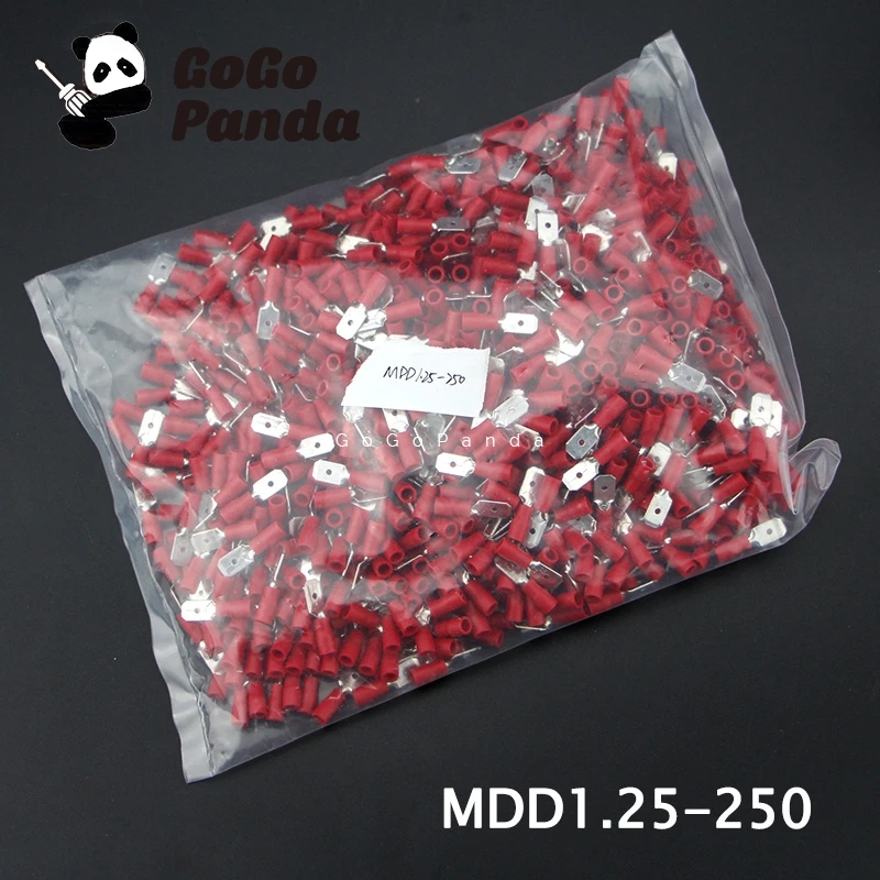 1000 шт./лот красный MDD1.25 (187 250) медный мужской быстроразъемный Предварительно