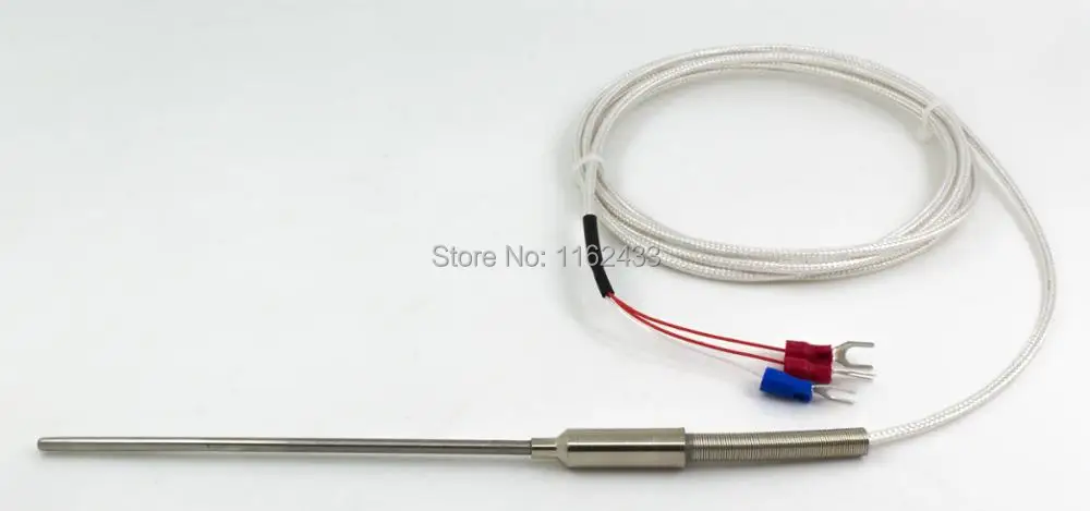 FTARP08 PT100 Тип 2 м PTFE посеребренный медный кабель 100 мм 316L нержавеющая сталь гибкий