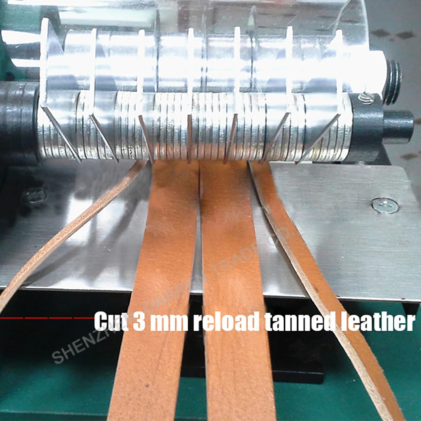 

Leather Strip Cutting Machine (Single head Speed/Single foot pedal )1400r/min 1:12.5 Leather Cutting Tool 220V/50Hz
