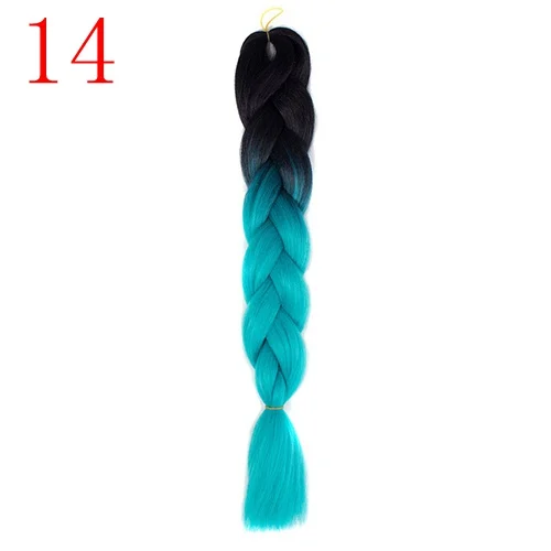 #4 MERISIHAIR, 24 дюйма, Омбре, розовый, блонд, красный, синий, плетеные волосы, синтетические, вязанные волосы для наращивания, огромные косички, прически - Цвет: #4