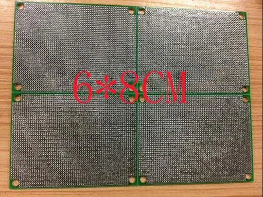 Бесплатная доставка 10 шт. зеленая маска pcb 6*8 см двухсторонняя HASL 1 6 Толстая 27 шаг