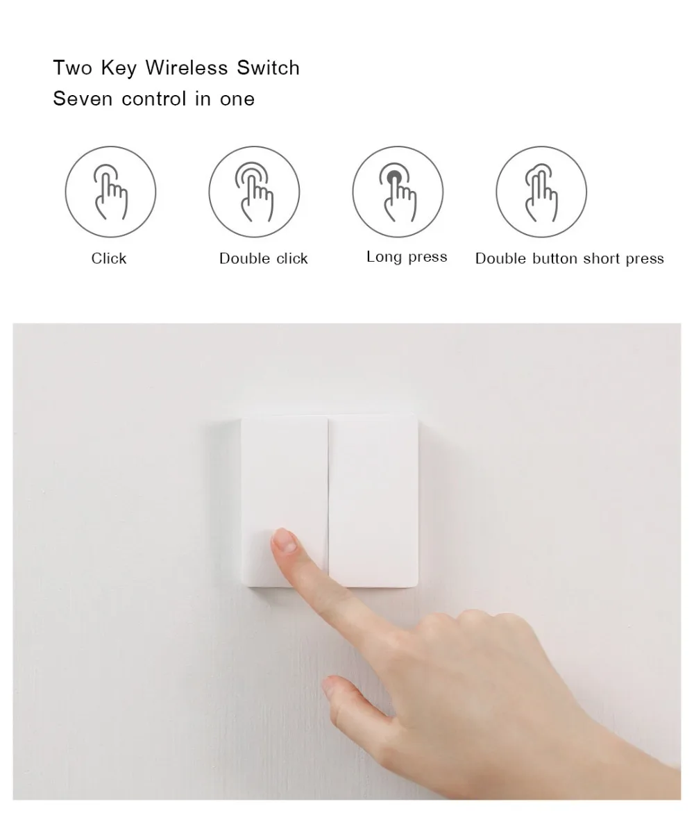 Беспроводной Выключатель Zigbee Aqara смарт-светильник Обновленная международная