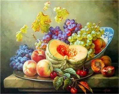 041 AZQSD Алмазная вышивка, украшение для дома на кухне, алмазная живопись, фрукты, стразы, Алмазная мозаика, полный дисплей, подарок - Цвет: 041