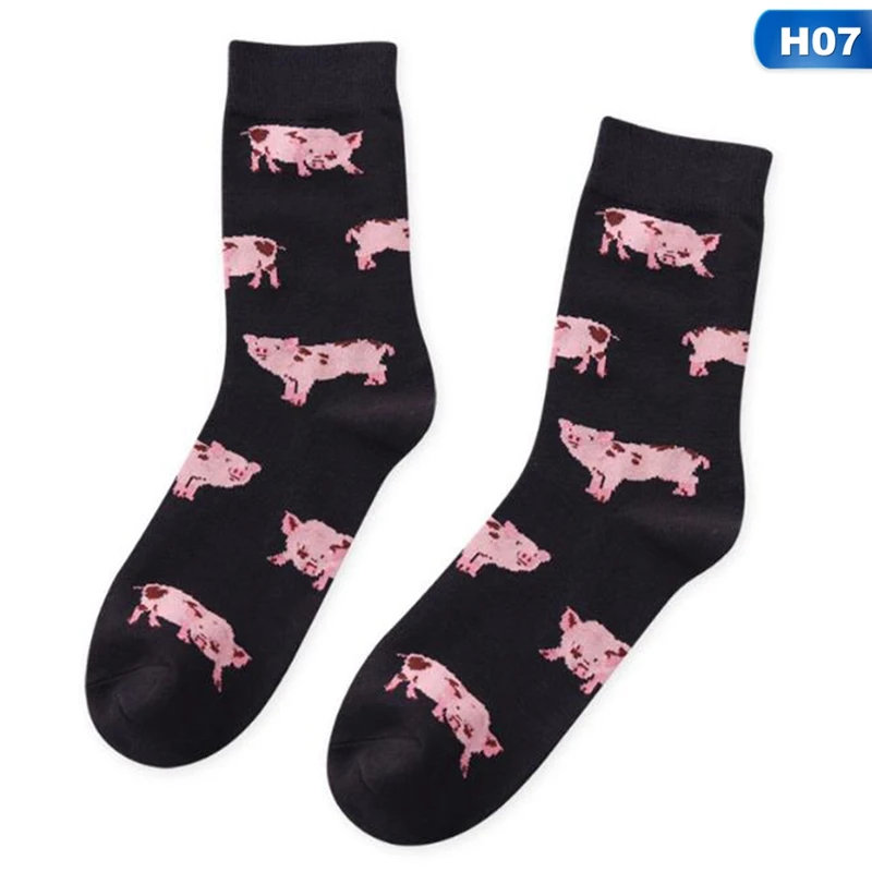 7 Funky Dog, pet Pig, животные, носки, новинка, чулочно-носочные изделия для женщин и девушек, мужские унисекс Зимние хлопковые счастливые носки для женщин - Цвет: 7