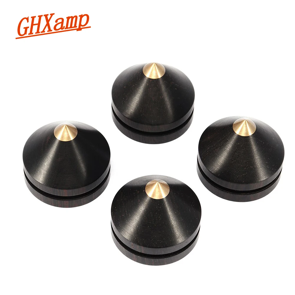 

Ghxamp Speaker Stand Spikes Foot Pad Hifi Wood+Copper Audio Amplifier Nail For CD Player Bookshelf Speaker Decoder 4sets