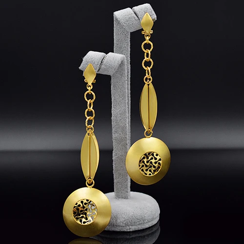 Earrings Солнечный ювелирные изделия классические ювелирные изделия длинные висячие серьги Длинные Висячие серьги для Для женщин круглое лунное ожерелье серьги для вечерние украшения на день рождения, свадьбу, подарки - Окраска металла: Earrings
