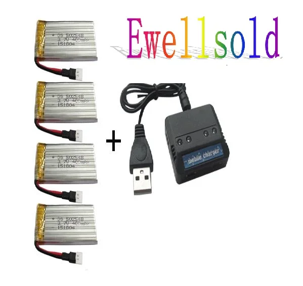 Ewellselling H21 RC quadcopter запасные части 3 7 в 400 мАч литий полимерный аккумулятор * 4 шт. +