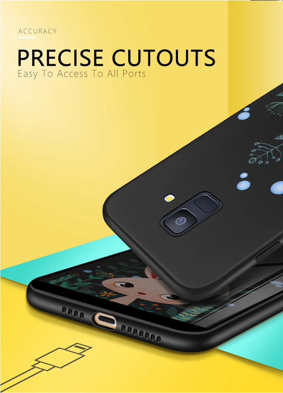 Милый чехол для samsung Galaxy A7 силиконовый чехол для телефона 3D рельефный чехол для Galaxy ya5 A6 A7 A8 Plus бамперы Fundas Coques