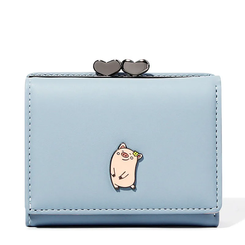 E Blue Mara's Dream, корейский женский короткий кошелек, 30%, кошелек, модный, многофункциональный, мульти-карта, нулевой кошелек для монет - Цвет: E Blue