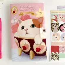 Прозрачность и бумага милый Choo Кот наклейка Дневник Книга деко точка наклейка DIY скрапбук ПВХ канцелярские наклейки s 8 страниц