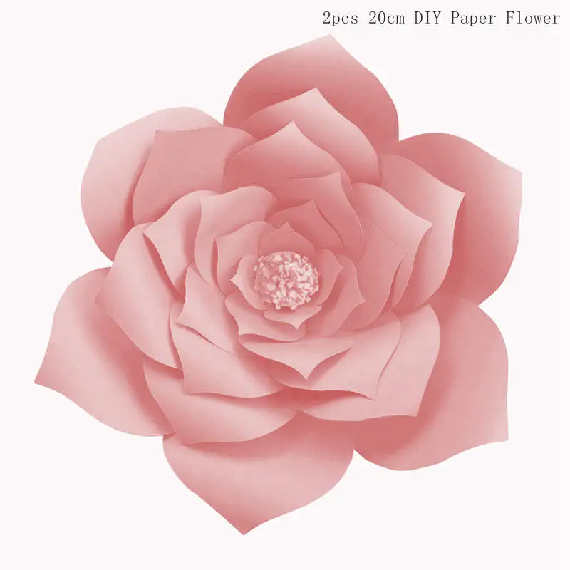 Light Pink 2pcs QIFU, 20, 30, 40 см, бумажные украшения для свадебных церемоний, деревенские свадебные декорации, настольные Свадебные настенные Вечерние Декорации для детского душа - Цвет: Light Pink 2pcs