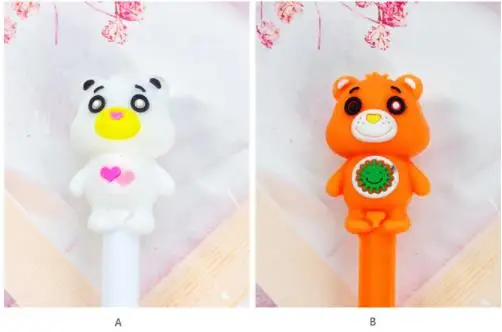1 шт Ручка гелевая с медведем 0,5 мм Kawaii ручка Новинка Канцелярские милые студенческие ручки черные гелевые ручки канцелярские принадлежности Kawaii школьные принадлежности