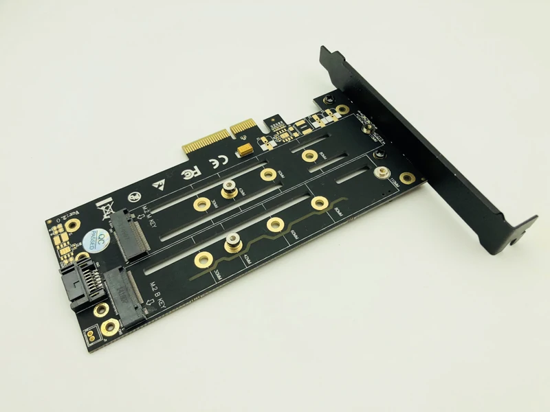 Адаптер NVMe M.2 SSD NGFF к PCIE X4 ключ M B двойная интерфейсная карта радиатор