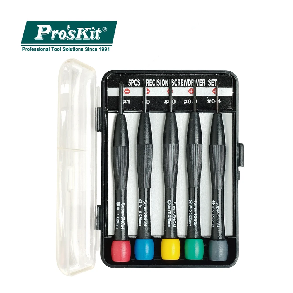 Pro'sKit 8PK-2063 5 шт. Прецизионный Универсальный крестообразный Электронный Набор отверток для ремонта часов ноутбуков