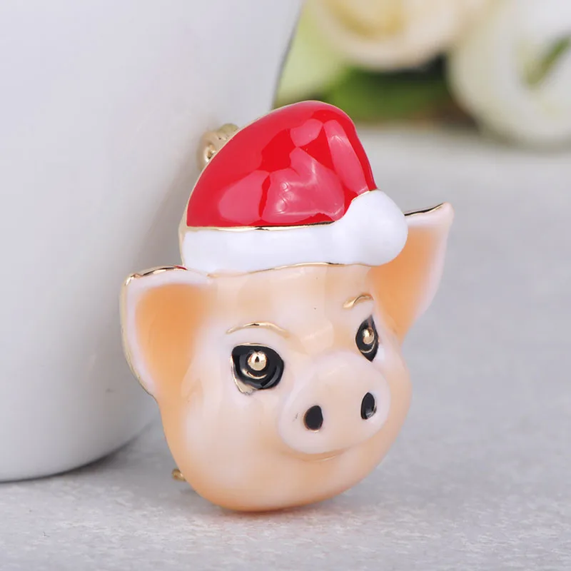 Blucome с милым мультяшным поросенком брошь подарки на Рождество золото Цвет