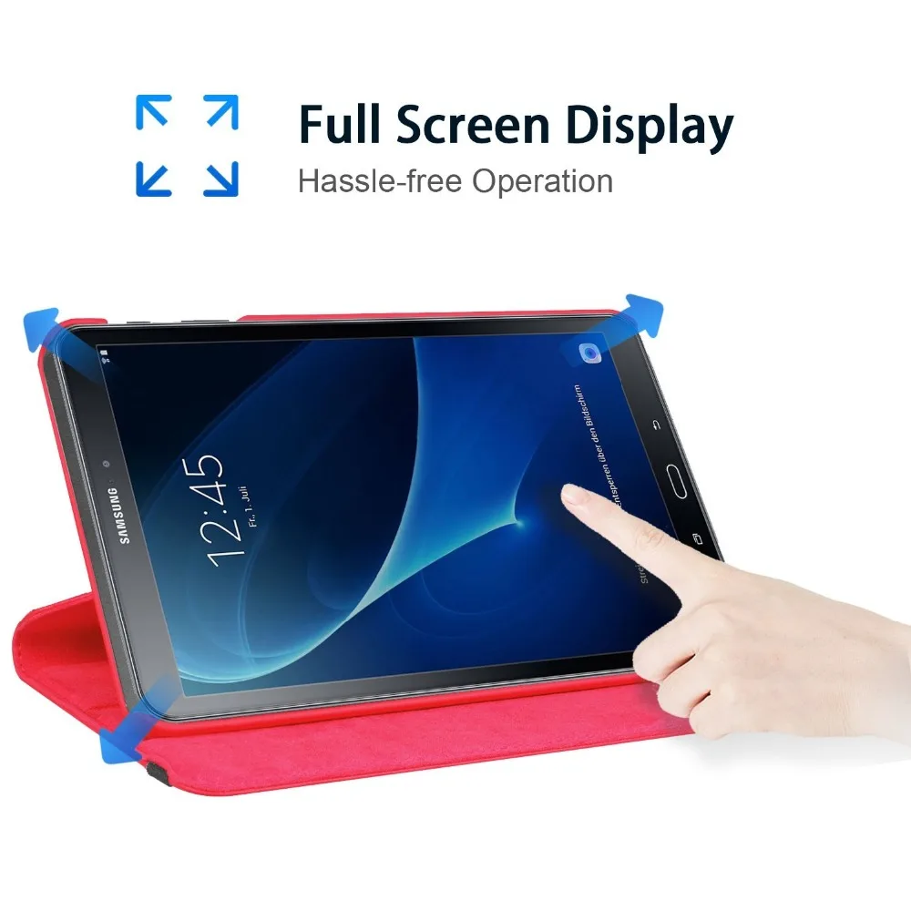 360 Вращение PU кожаный чехол для Samsung Galaxy Tab A A6 10 1 2016 SM T580 T580N T585 T585C планшеты Smart Cover