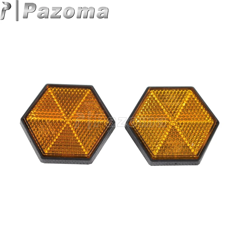 Pazoma 2 шт. пластиковые красные синие янтарные защитные предупреждающие отражатели