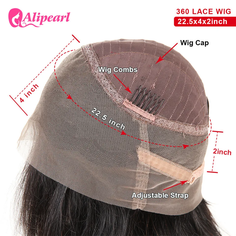 Парики из 360 натуральных человеческих волос со шнуровкой спереди предварительно - Фото №1