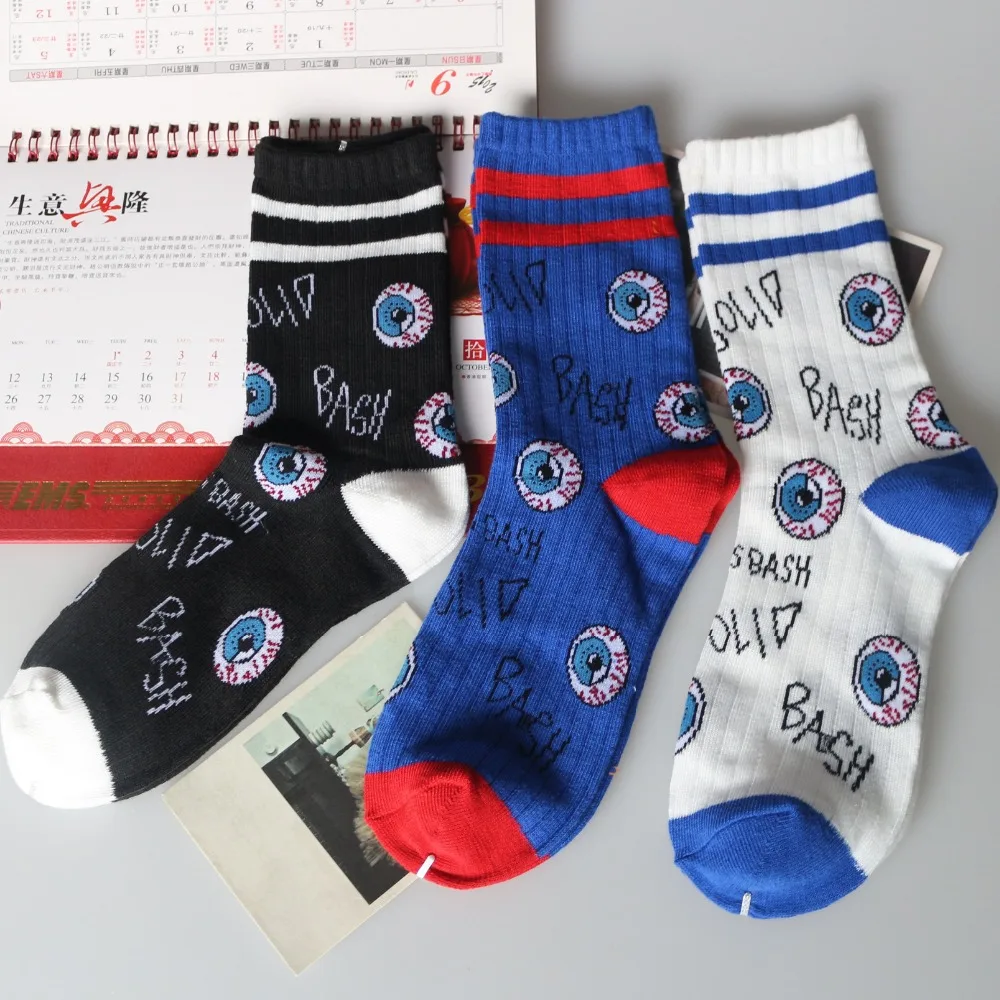 1 пара новинка 2016 Европейский популярный стиль носки с глазами для мужчин и