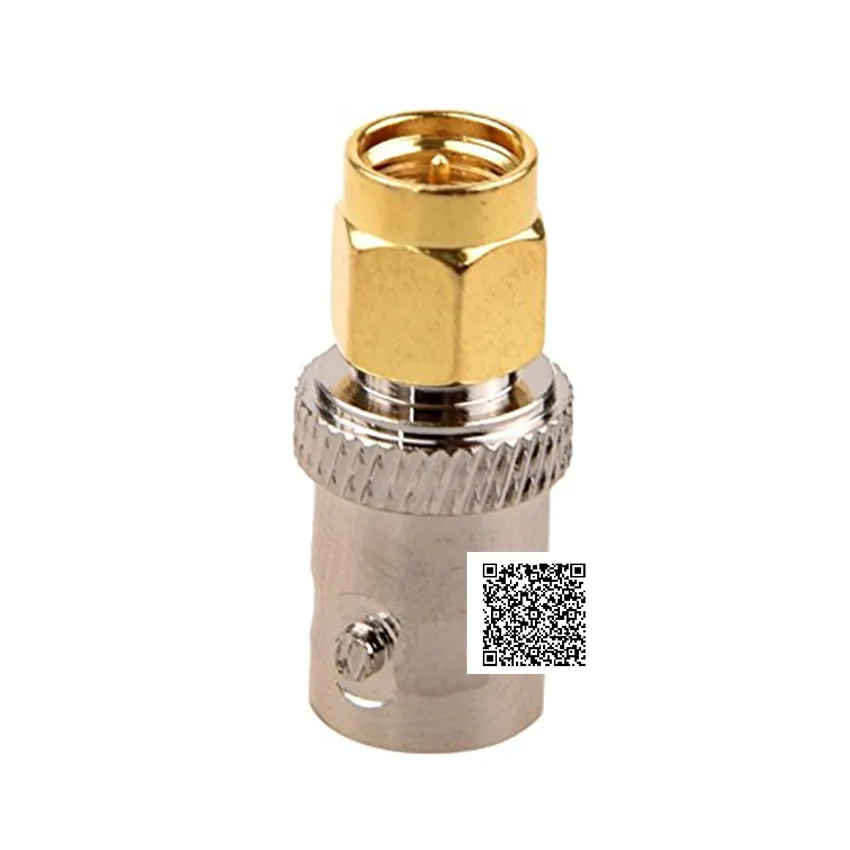 10pcs 2015 Hot New Gold Tone Metal SMA Male to Silver BNC Female Connector Adapter | Мобильные телефоны и аксессуары
